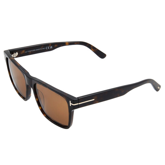 Tom Ford Calder Brown Square Men's Sunglasses FT1205 52E 55