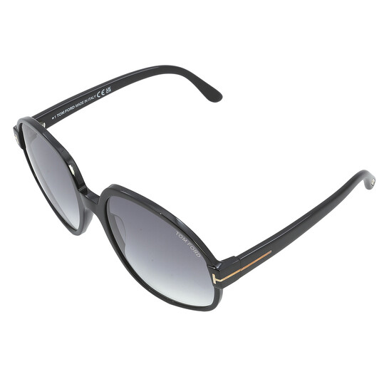 Tom Ford Claude Smoke Gradient Oversized Ladies Sunglasses
