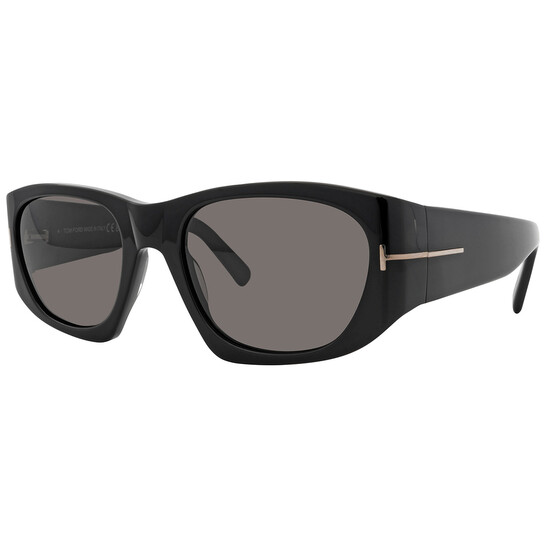 トムフォード TOM FORD Cyrille-02 TF987 サングラス Tom Ford Cyrille-02 TF987 ECO 01A Black Rectangle Plastic