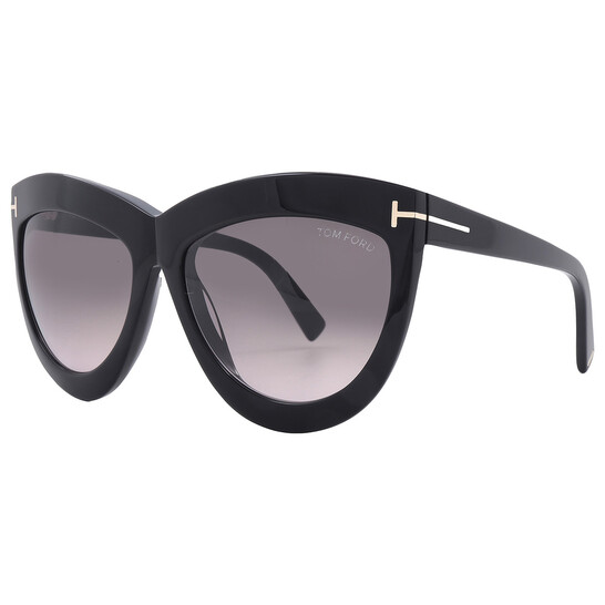 Tom Ford Doris Smoke Gradient Cat Eye Ladies Sunglasses 