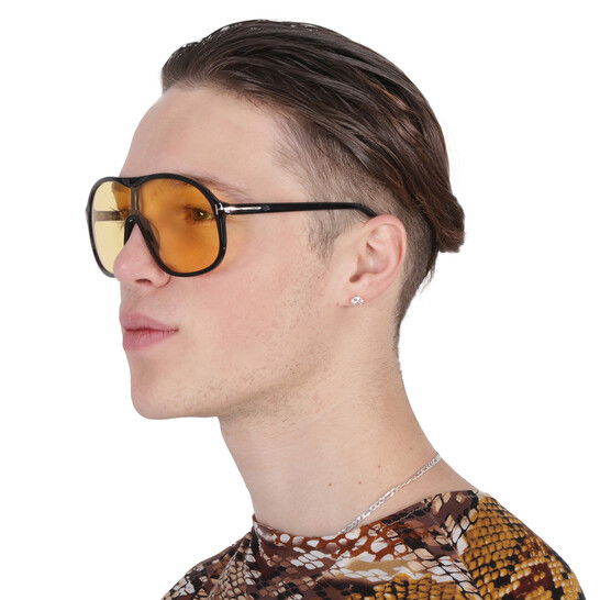 Tom Ford Drew Brown Shield Men's Sunglasses FT0964 01E 00