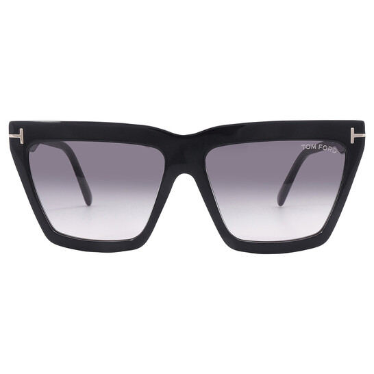 Tom Ford Eden Smoke Gradient Geometric Ladies Sunglasses  display picture 2