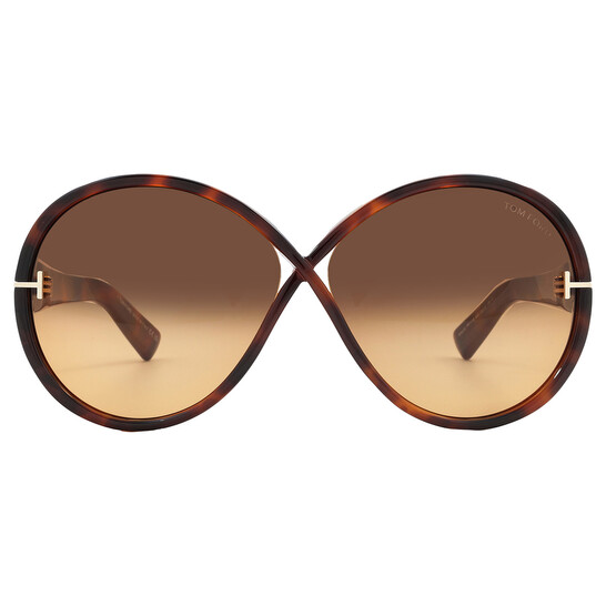 Tom Ford Edie Brown Gradient Butterfly Ladies Sunglasses