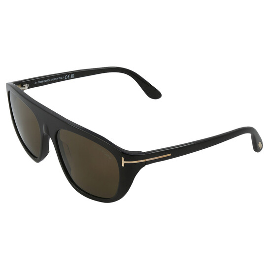 Tom Ford Women Sunglasses Black Roviex Pilot FT1002/S 01J NEW AUTHENTIC New TOM FORD FT1002 01J Shiny Black/Roviex 58-01-146  main image 4
