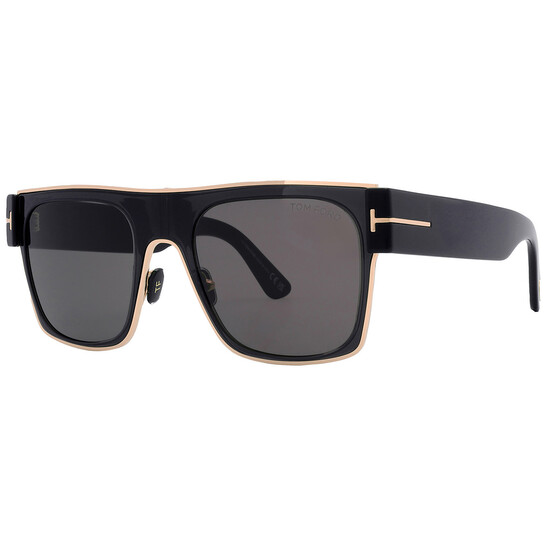 Tom Ford Edwin Smoke Browline Men's Sunglasses FT1073 01A 54