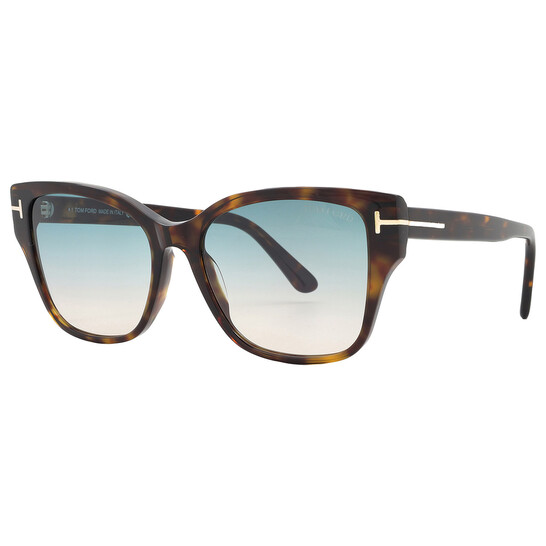 Tom Ford Elsa Green Gradient Cat Eye Ladies Sunglasses