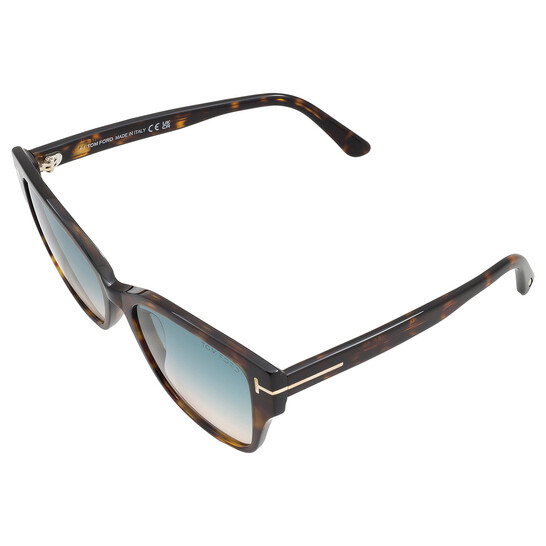 Tom Ford Elsa Green Gradient Cat Eye Ladies Sunglasses  display picture 3
