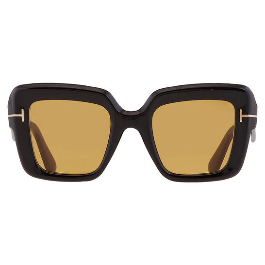 Tom Ford Esme Brown Square Ladies Sunglasses FT1157 01E 50  display picture 3
