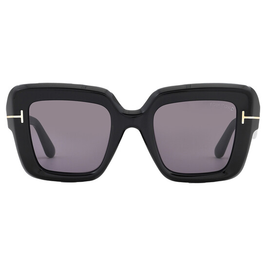 Tom Ford Esme Smoke Square Ladies Sunglasses FT1157 01A 50