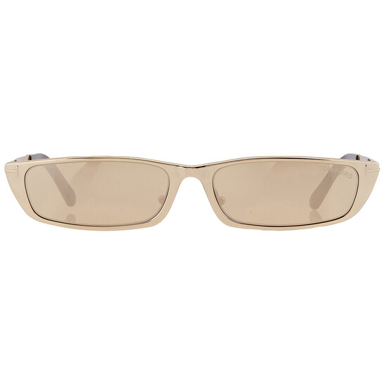 Tom Ford Everett Brown Mirror Rectangular Unisex Sunglasses