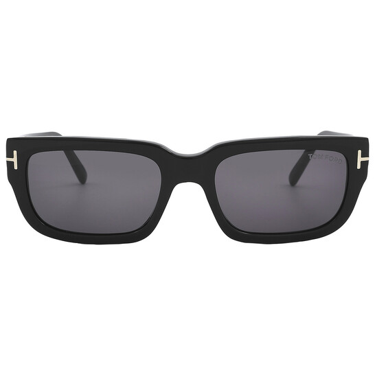 Tom Ford Ezra Smoke Rectangular Unisex Sunglasses FT1075 01A 54