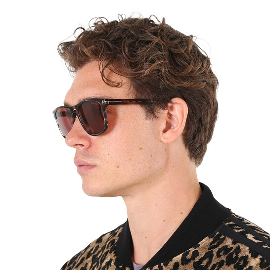Tom Ford Gerard Warm Brown Square Men's Sunglasses FT0930 56S 56
