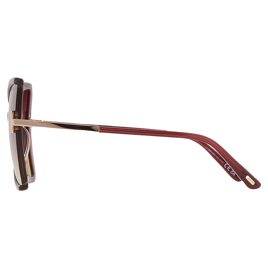 Tom Ford Gia Bordeaux Gradient Butterfly Ladies Sunglasses  display picture 2