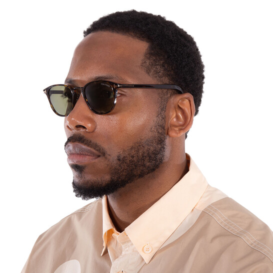 Tom Ford Green Oval Men's Sunglasses FT1049-D 52N 50