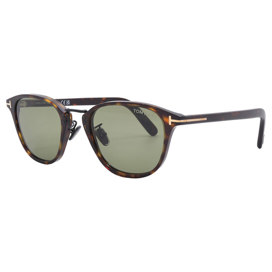 Tom Ford Green Oval Men's Sunglasses FT1049-D 52N 50