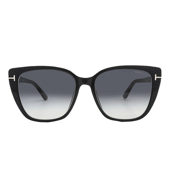 サングラス Tom Ford Sunglasses TF973K 45E Oversize Cat Eye Tom Ford Grey Gradient Cat Eye Ladies Sunglasses FT0973-K