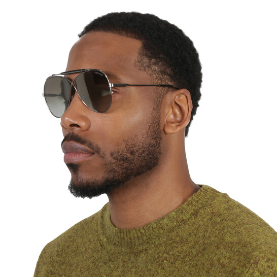 Tom Ford Holden Brown Gradient Pilot Unisex Sunglasses FT0818 08G