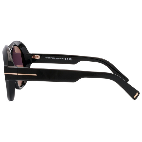 Tom Ford Inger Smoke Oval Ladies Sunglasses FT1113 01A 59