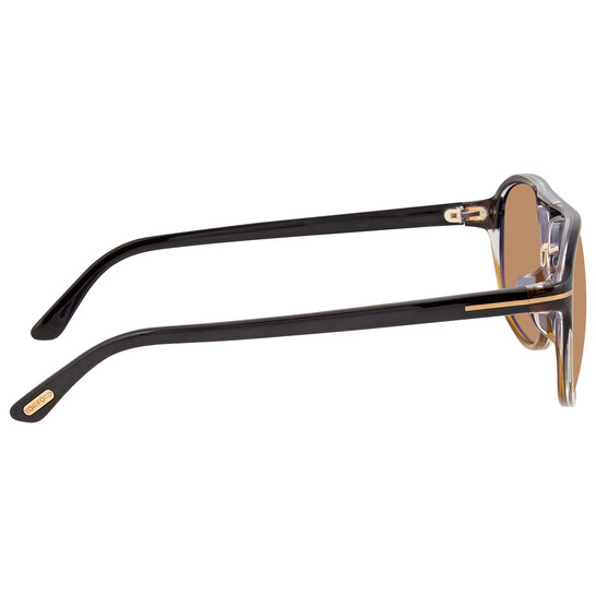 Tom Ford Jacob Brown Pilot Men's Sunglasses FT0447F 05C 60 FT0447F
