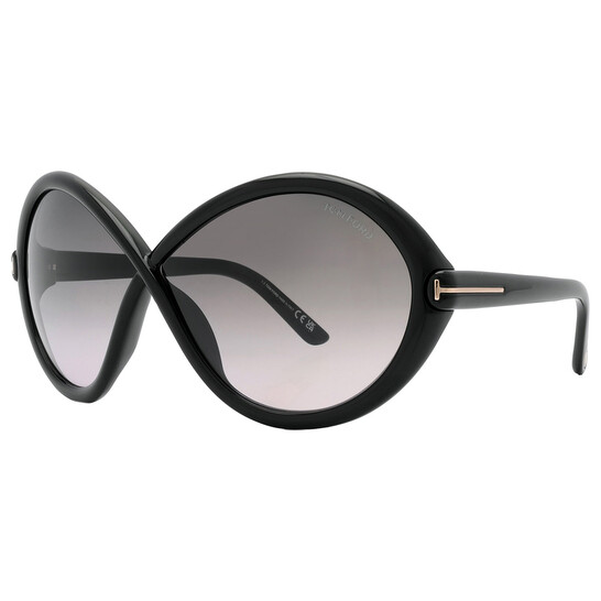 Tom Ford Jada Smoke Gradient Butterfly Ladies Sunglasses