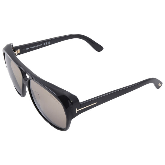 Tom Ford Jayden Roviex Grey Brown Mirror Pilot Men's