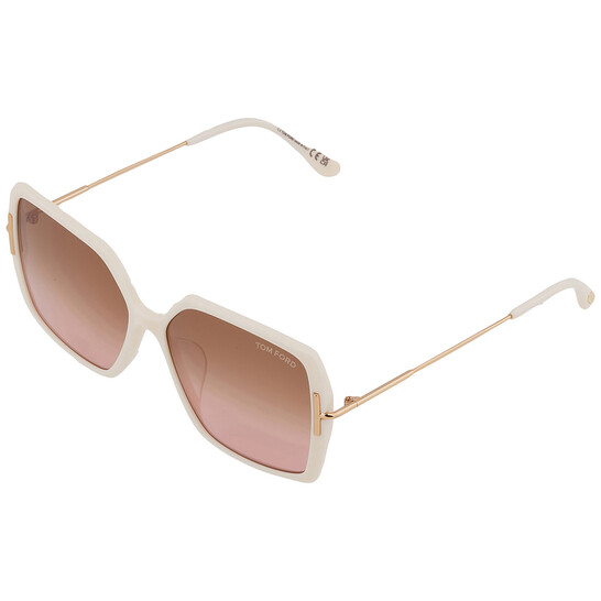Tom Ford Joanna Brown Gradient Butterfly Ladies Sunglasses