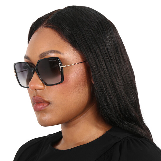 サングラス Tom Ford Sunglasses TF898K 45E Women's Clear Luxuries Tom Ford Joanna Smoke Gradient Butterfly Ladies Sunglasses