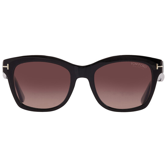Tom Ford Lauren Polarized Brown Cat Eye Ladies Sunglasses