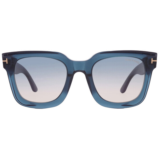 Tom Ford Leigh Blue Gradient Square Ladies Sunglasses FT1115 92P 52 ...