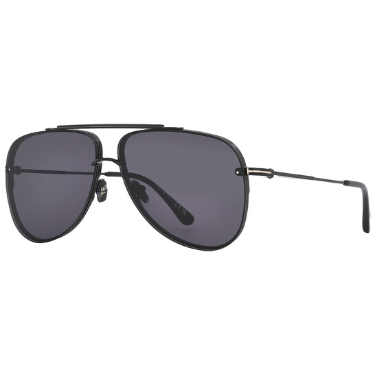 Tom Ford Leon Smoke Pilot Men's Sunglasses FT1071 01A 62