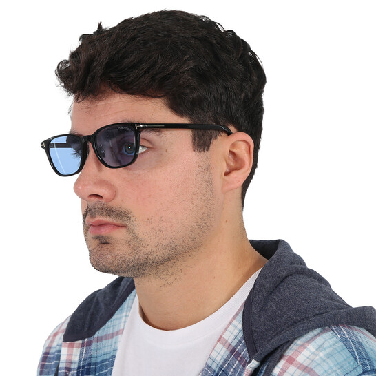 Tom Ford Light Blue Square Men's Sunglasses FT1040-D 01V 52