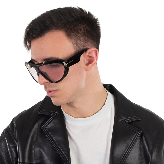 Tom Ford Linden Violet Photchromatic Shield Men's Sunglasses