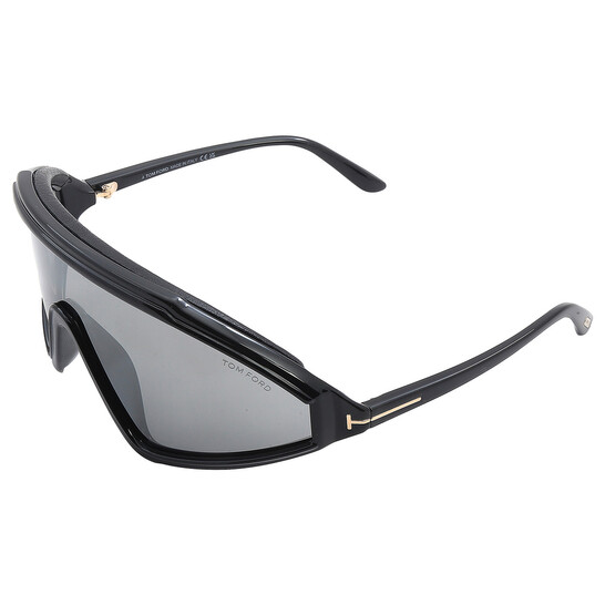 Tom Ford Lorna Smoke Mirror Shield Men's Sunglasses FT1121 01C 00