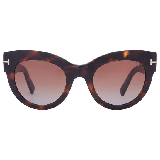 Tom Ford TF1063 52T Cat Eye Sunglasses | 51□24 140 | Brown Gradient New TOM FORD FT1063 52T Dark Havana/Gradient Bordeaux 51-24  main image 2