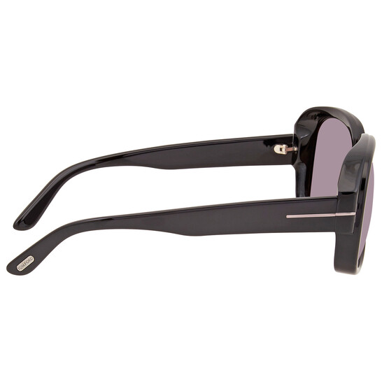 Tom Ford Lyle FT0837-N 01C Square Sunglasses - Black/Grey Tom Ford Sunglasses Black Lyle Grey Square Large FT0837 TF  main image 4