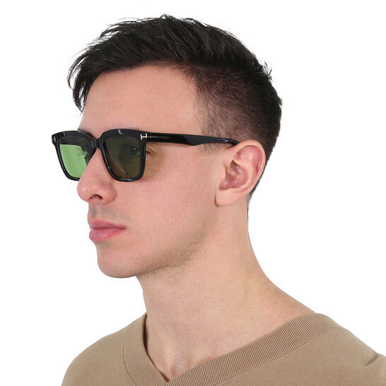 Tom Ford Marco Green Square Men's Sunglasses FT0646 01N 53