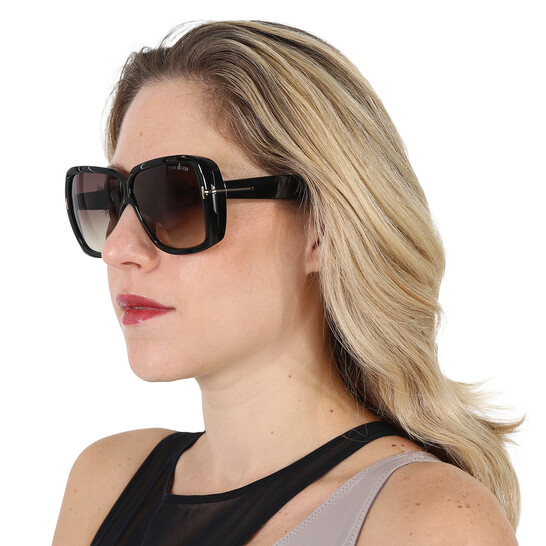 Tom Ford Marilyn Smoke Gradient Butterfly Ladies Sunglasses  display picture 3
