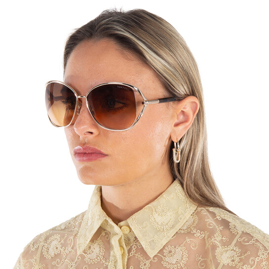 Tom Ford Marta Sunglasses Tom Ford Marta FT1091 Gold Grey Sunglasses – Designer Daydream main image 4