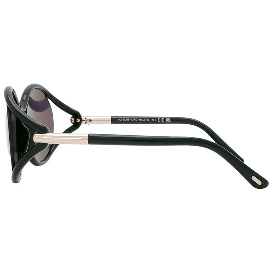 Tom Ford Melody Smoke Oval Ladies Sunglasses FT1090 01A 59  display picture 1