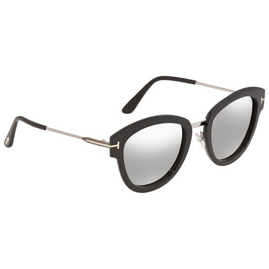 Tom Ford Mia Smoke Mirror Round Ladies Sunglasses FT0574 14C  display picture 3