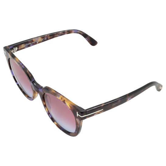 Tom Ford Moira Violet Gradient Oval Ladies Sunglasses FT1109 55Z