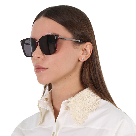 Tom Ford Philippa Smoke Square Ladies Sunglasses FT1014 71A 