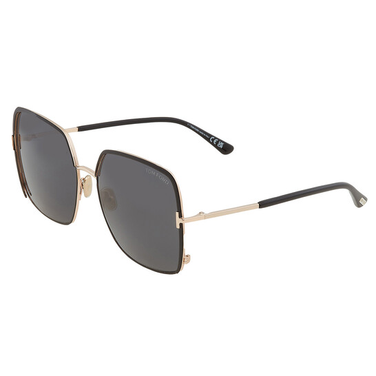 Tom Ford Raphaela Smoke Butterfly Ladies Sunglasses FT1006