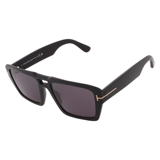 Tom Ford Redford Smoke Navigator Men's Sunglasses FT1153 01A 56