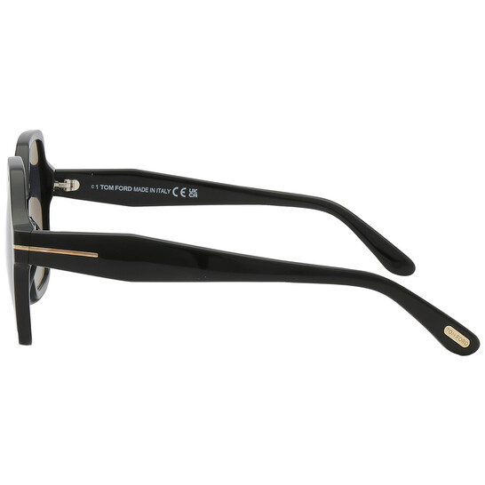 Tom Ford Romy Polarized Smoke Geometric Ladies Sunglasses