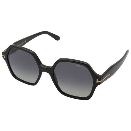 TOMFORD シオメトリックフレムサンクラス ROMYFT1032 55ZE Tom Ford Romy Polarized Smoke Geometric Ladies Sunglasses