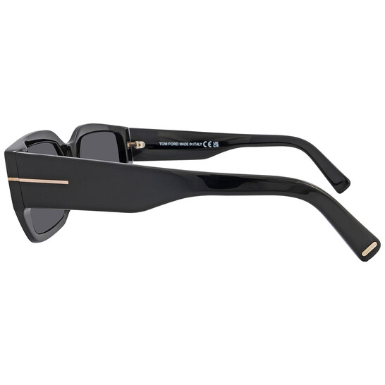 TOM FORD
Silvano Rectangular Sunglasses ?TOM FORD Silvano-02 FT0989 01A Black/Gold Frame Grey Lens  main image 4