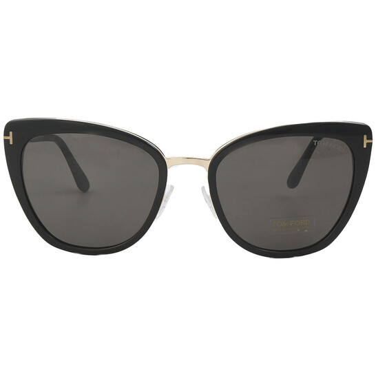 Tom Ford Simona Smoke Cat Eye Ladies Sunglasses FT0717 01A  display picture 1