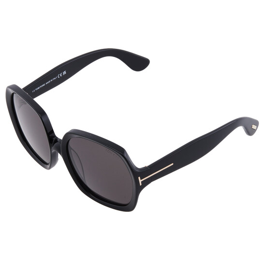 Tom Ford Saffron Smoke Square Ladies Sunglasses FT1221 01A  display picture 3