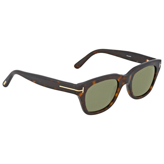 Tom Ford Snowdon Green Square Ladies Sunglasses FT0237 52N